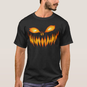 T-shirt Halloween à la tête de Citrouille sculpté de Jack-