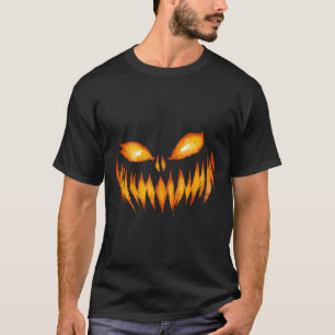 T-shirt Halloween à la tête de Citrouille sculpté de Jack-