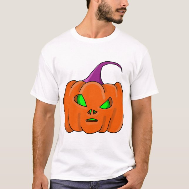 T-shirt Halloween Alien Pumpkin (Devant)