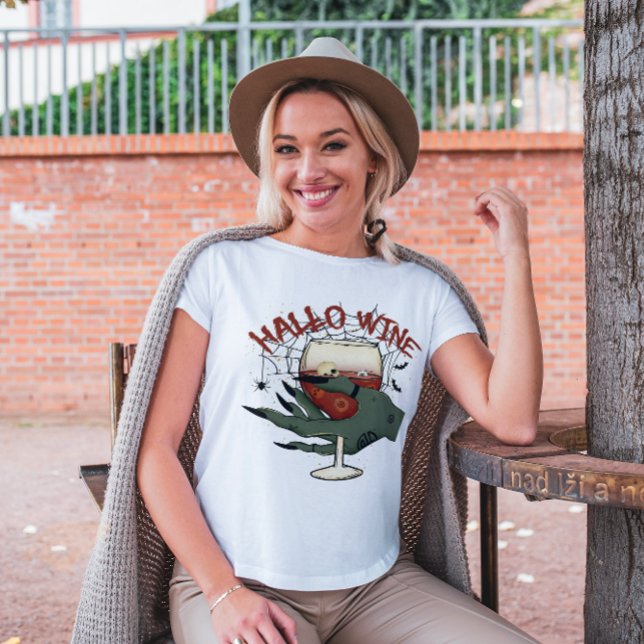 T-SHIRT HALLOWEEN AMOUREUX DU VIN HALLO-WINE (Créateur téléchargé)