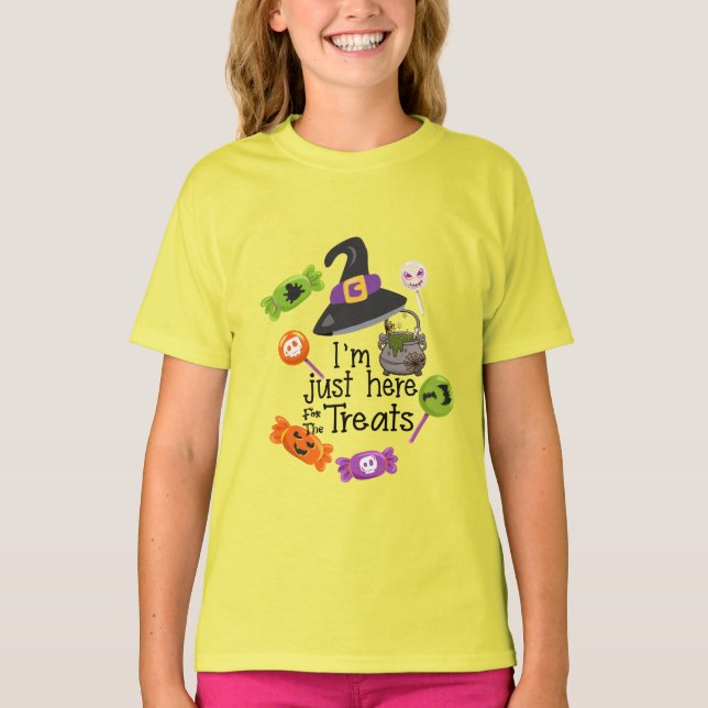 T-shirt Halloween amusant pour les enfants | Juste Ici Pou (Devant)