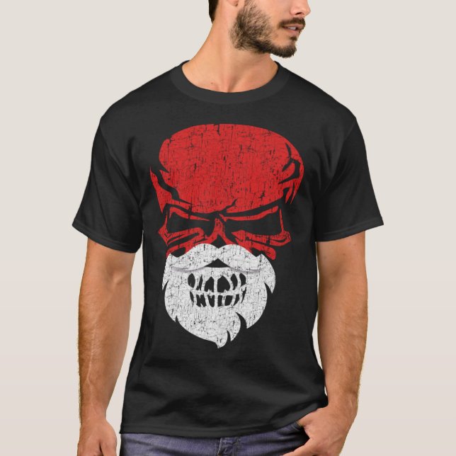 T-shirt Halloween and Christmas Skull Graphic Tees Hallowe (Devant)