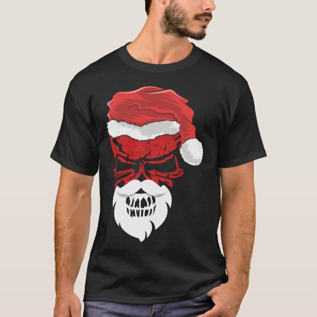 T-shirt Halloween and Christmas Skull Graphic Tees Hallowe (Devant)
