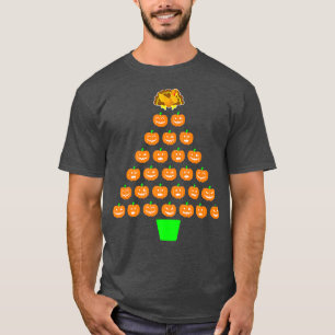 T-shirt Halloween arbre de Noël Citrouille Thanksgiving Tu