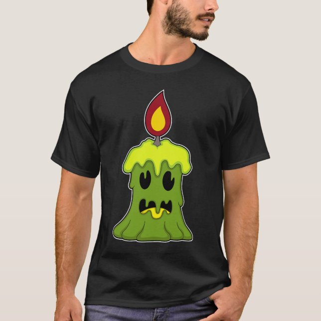 T-shirt Halloween aux bougies (Devant)