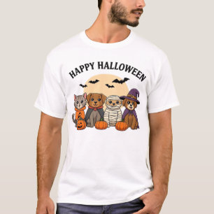 T-shirt Halloween avec des chats et des chiens mig