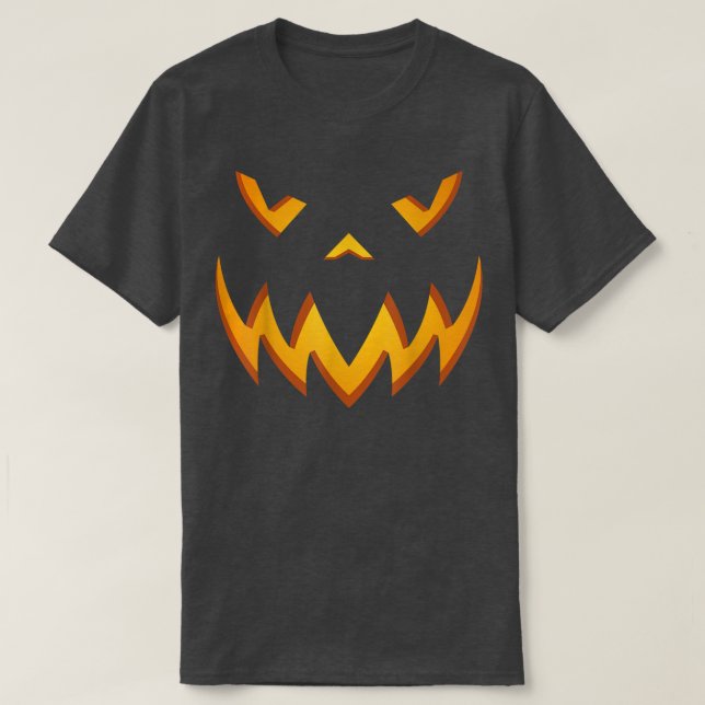 T-shirt Halloween avec le Citrouille de Jack-o'-lantern (Design devant)