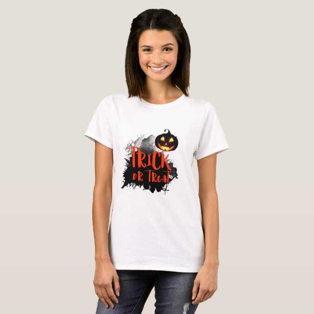 T-shirt halloween background with pumpkin (Devant entier)