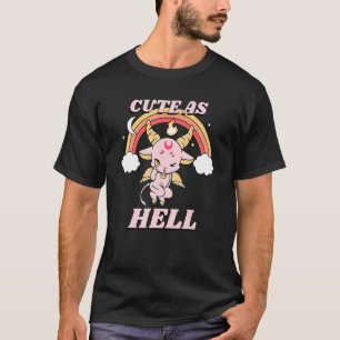 T-shirt Halloween Baphomet Satan Cute As Hell Pastel Goth