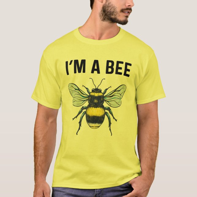 T-shirt Halloween Bee Costume Je suis Bee Pour Hommes Femm (Devant)