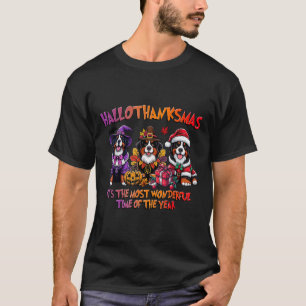 T-shirt Halloween Bernese Mountain Thanksgiving Noël