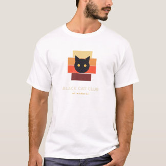 T-Shirt Halloween Black Cat Club