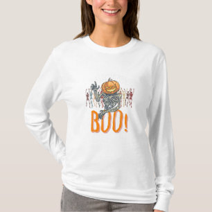 T-shirt Halloween blanc et orange de marque personnalisée