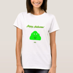 T-shirt Halloween Blob Femmes Blanc Basique T Chemise