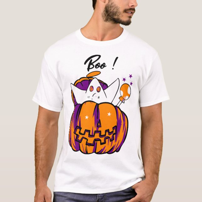 T-shirt Halloween Boo                         (Devant)
