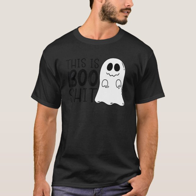 T-shirt Halloween Boo Ghost Quote (Devant)