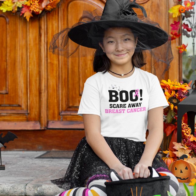 T-shirt Halloween BOO S'Effraie Du Cancer Du Sein (Créateur téléchargé)