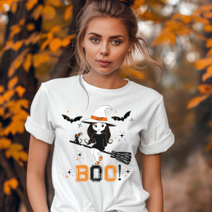 T-Shirt Halloween Boo Witch