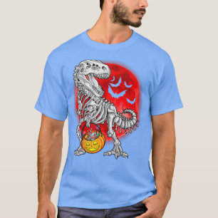 T-shirt Halloween Boys Dinosaur Skeleton T re effrayant Pu