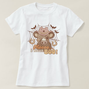 T-shirt Halloween branché Western Funny Cow Moo Boo Boo