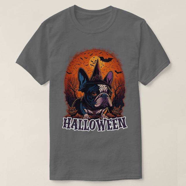T-shirt halloween bulldog 10 (Design devant)