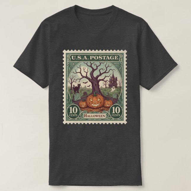 T-shirt Halloween cachet vintage (Design devant)