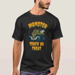 T-shirt Halloween Camion Monster Ou Traiter Les Enfants Go