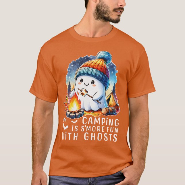 T-shirt Halloween Camping est plus amusant avec les fantôm (Devant)