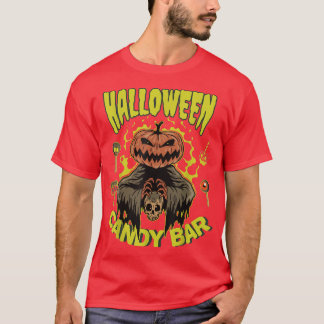 T-shirt Halloween Candy Bar, Spooky Pumpkin Jackolantern O