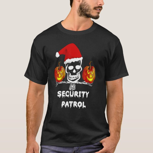 T-shirt Halloween Candy Sécurité Daddy Protection Squad Ca (Devant)