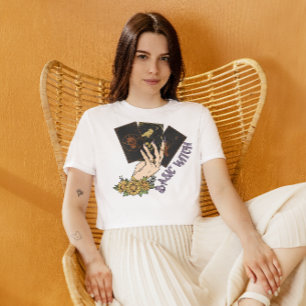 T-SHIRT HALLOWEEN CARTES DE TAROT DE DÉTENTE À LA MAIN   T