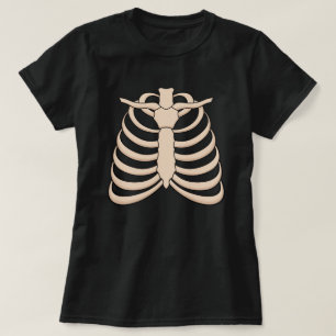 T-Shirt Halloween Cartoon Cage Thoracique Femme
