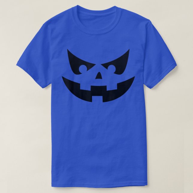 T-shirt Halloween Cartoon Pumpkin Face Jack O Lantern  (Design devant)