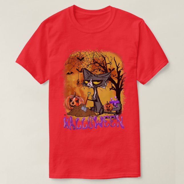 T-shirt Halloween Cat Halloween Costume  (Design devant)
