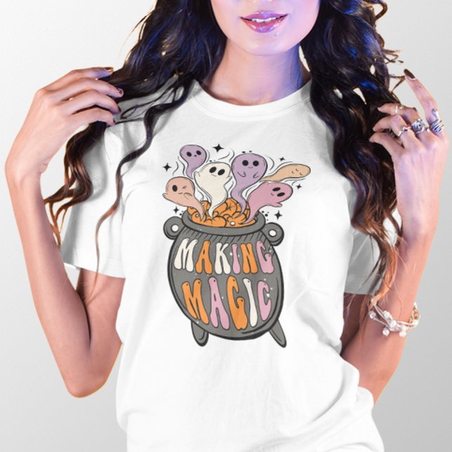 T-SHIRT HALLOWEEN CAULDRON FABRIQUANT DES GHOSTS MAGIQUES (Créateur téléchargé)