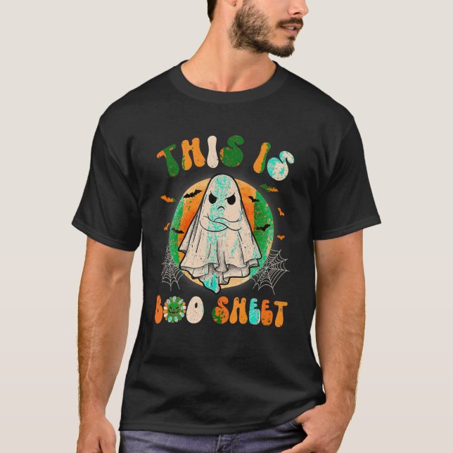 T-shirt Halloween Ceci Est Bosheet Ghost Retro Retro T Sh (Devant)