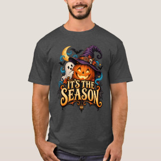 T-shirt Halloween C'est la Saison Citrouille et Fa