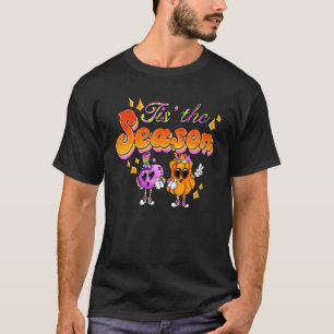 T-shirt Halloween C'est La Saison Fantôme Rétro Groovy
