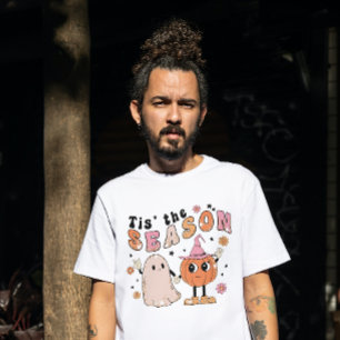 T-SHIRT HALLOWEEN C'EST LA SAISON GHOST & CITROUILLE