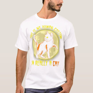 T-shirt Halloween C'est mon costume humain im vraiment