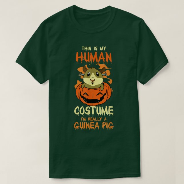 T-shirt Halloween C'est mon costume humain Je suis vraimen (Design devant)