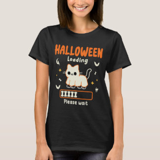 T-shirt Halloween Chargement S'il vous plaît Attendre Funn