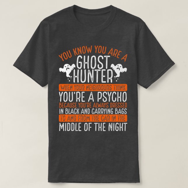 T-shirt Halloween chasse fantôme Camerca drôle chasseur fa (Design devant)