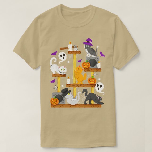 T-shirt Halloween Chat Costume Halloween 1 (Design devant)