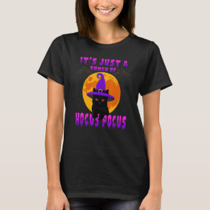 T-shirt Halloween Chat Noir C'est juste un tas de Hocus Po