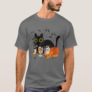 T-shirt Halloween Chat noir Citrouille Spice Café Latte Fa