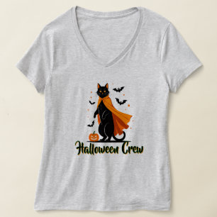 T-shirt Halloween Chat Noir Pumkin
