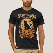 T-shirt Halloween Chat Noir Saison Effrayante – Vi