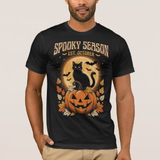 T-shirt Halloween Chat Noir Saison Effrayante – Vi