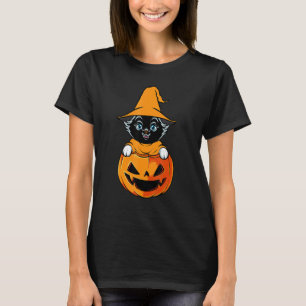 T-shirt Halloween Chat Noir Sorcière Citrouille Garçons fi